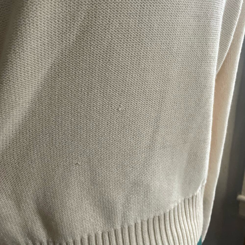 Lucky Brand Cream Cottage Dainty Country Floral Embroidered Grandma Cardigan S - Picture 4 of 9